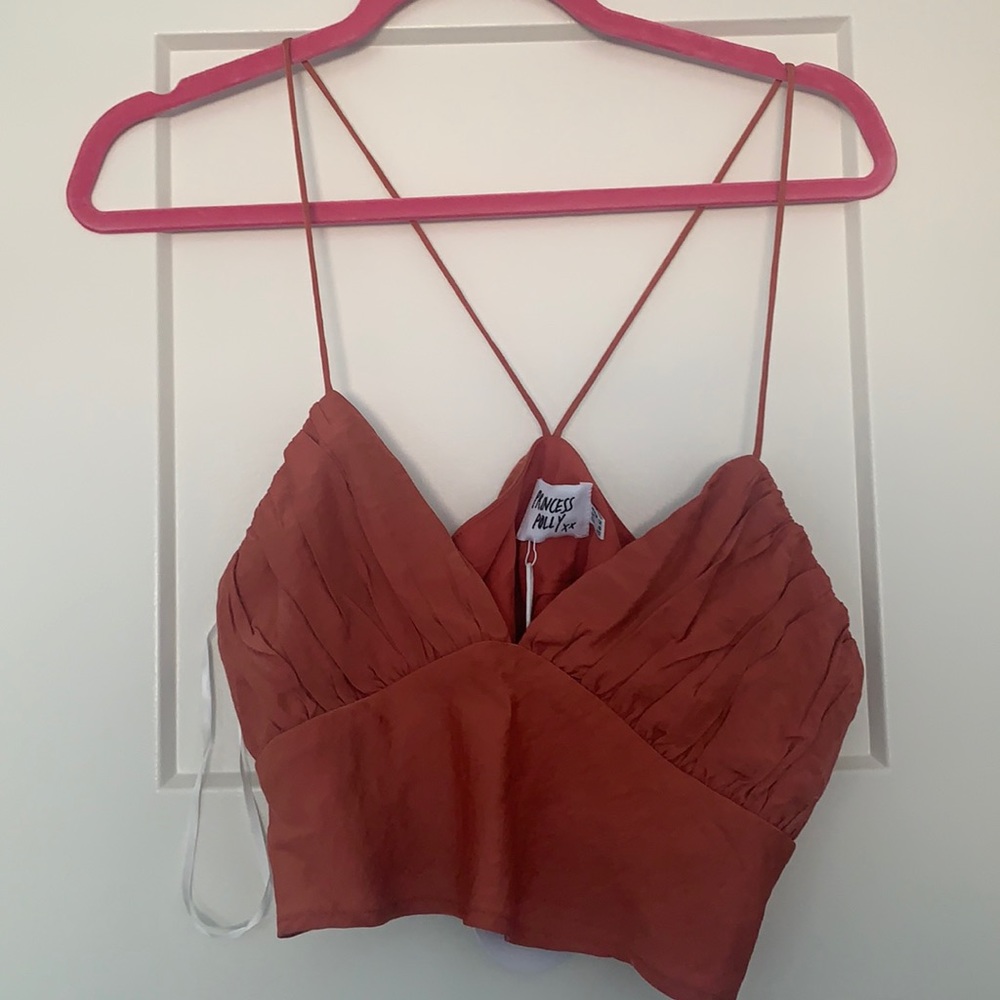 Princess Polly crop top rust NWT